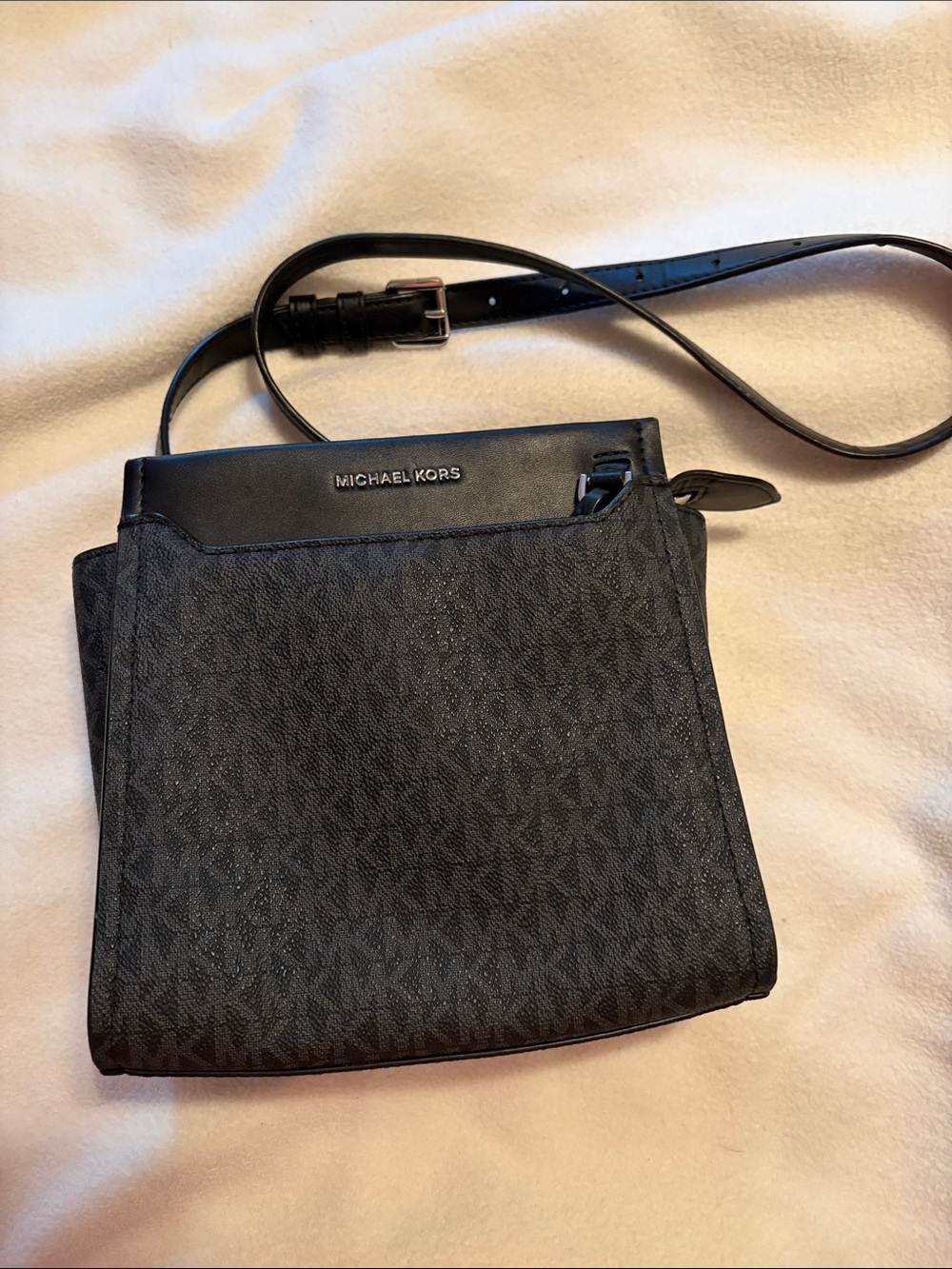 Michael Kors Black MK Crossbody Bag